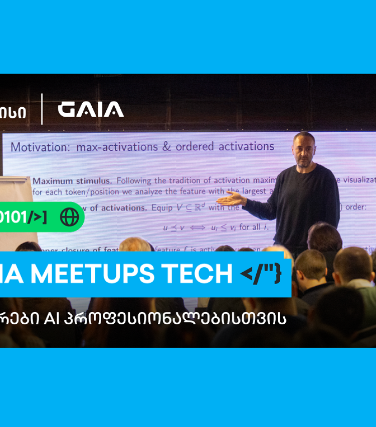 თიბისის და  GAIA-ს პარტნიორობით AI პროფესიული შეხვედრების სერია - GAIA Meetup გრძელდება