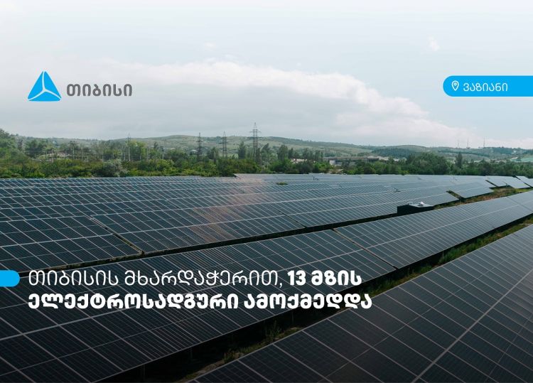 თიბისის მხარდაჭერით, ვაზიანში 13 მზის ელექტროსადგური ამოქმედდა