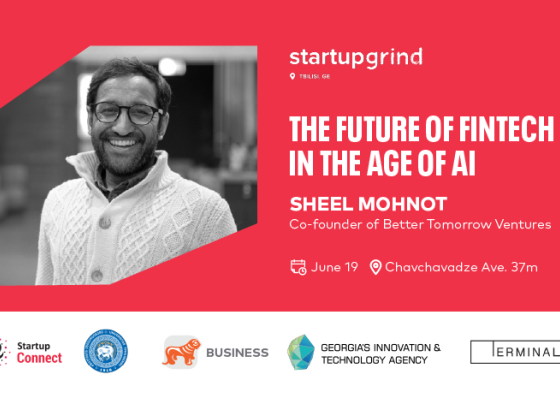 საქართველოს ბანკის მხარდაჭერით, Startup Grind ვორკშოპს “ფინტექის მომავალი AI-ის ეპოქაში“ გამართავს
