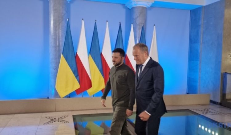 უკრაინის პრეზიდენტი ვოლოდიმირ ზელენსკი ლუბლინში პოლონეთის პრემიერს, დონალდ ტუსკს შეხვდა