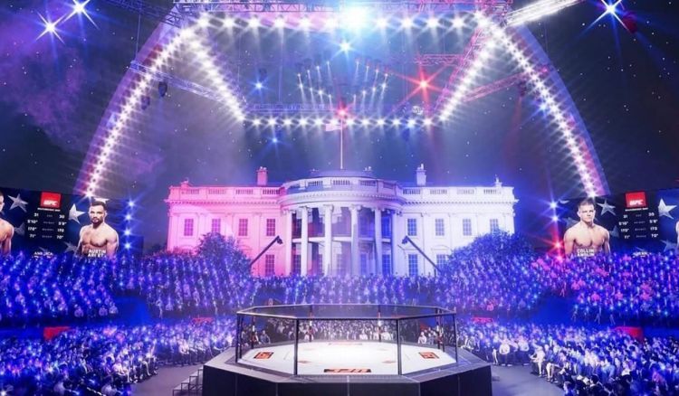 UFC-ის თეთრი სახლის ღონისძიება აშშ-ის ჰიმნითა და საჰაერო შოუთი გაიხსნა